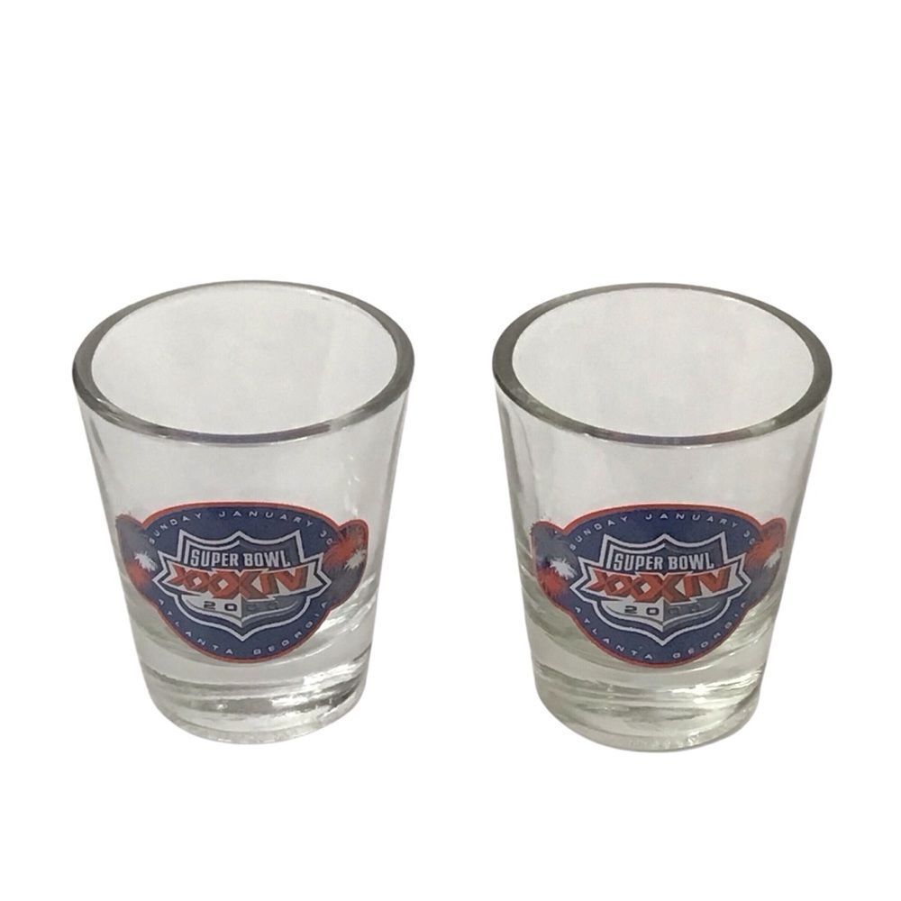 Super Bowl XXXIX 2000 Atlanta GA Clear Shot Glass Set
